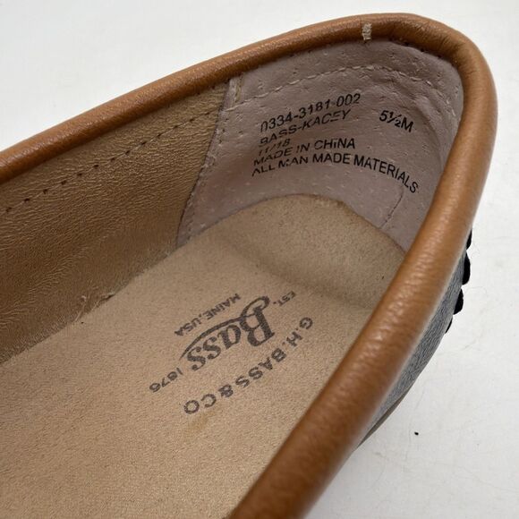 GH Bass & Co Weejuns Bass-Kacey Womens 5.5 M Loafer Slip On Black & Tan - Picture 7 of 12